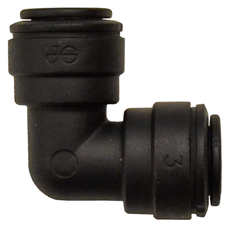 John Guest Union Elbow Black Polypropylene  - 3/8