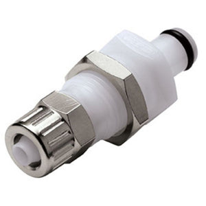 PMCD4004 Valved Panel Mount PTF Coupling Insert 1/4 PTF