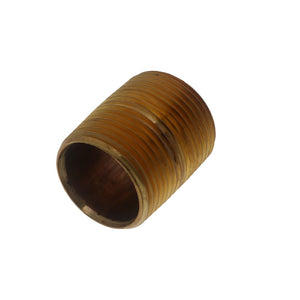 Brass Pipe Nipple Threaded 1 MPT x Close NO LEAD