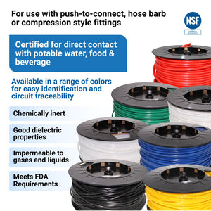 Red 3/8" OD LLDPE Polyethylene Tubing