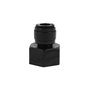 NeoFit - Acetal Black Female Adapter- UN V-Type- 1/2" tube OD x 1/2-16 UN