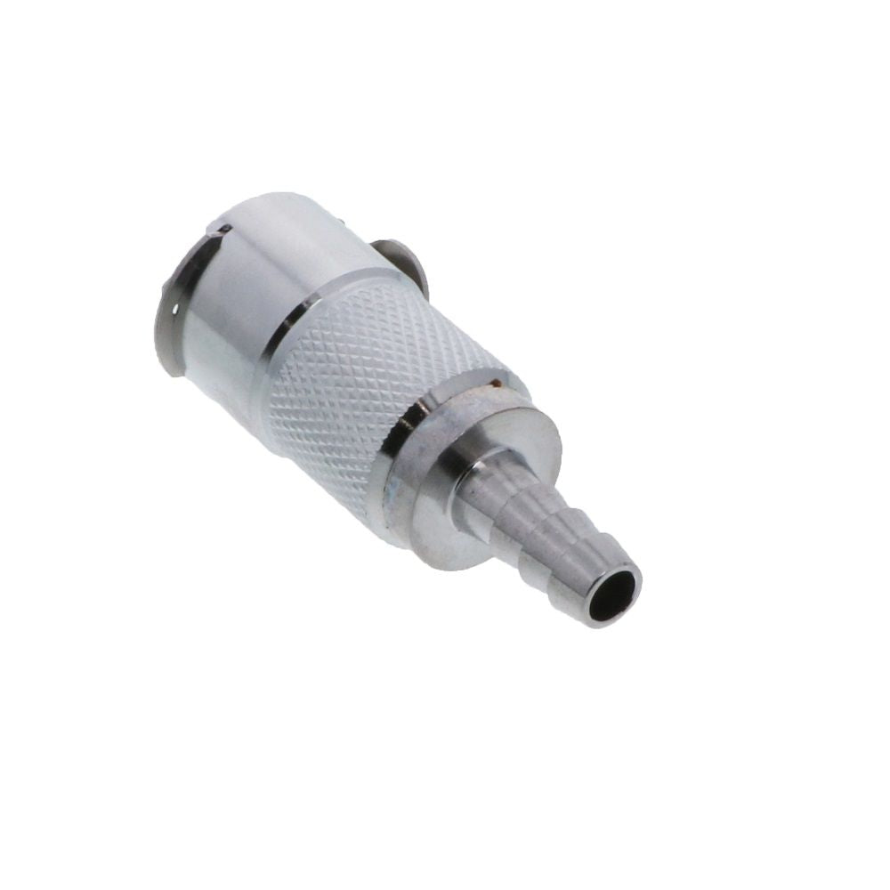 LCD17004V Valved In-Line Hose Barb Coupling Body - 1/4 Hose ID Barb FKM [Viton] O-ring