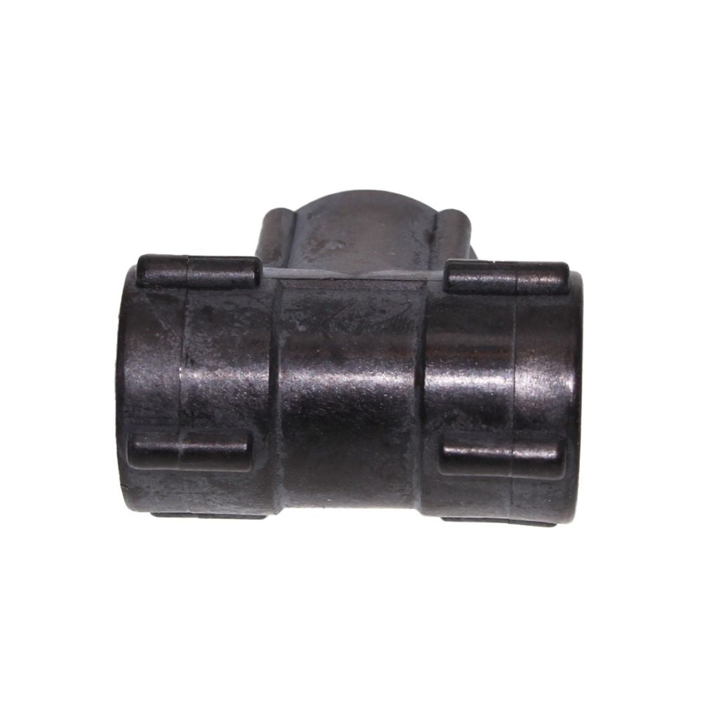 Tee Union Female - 1/2 FPT x 1/2 FPT x 1/2 FPT - Black Polypropylene