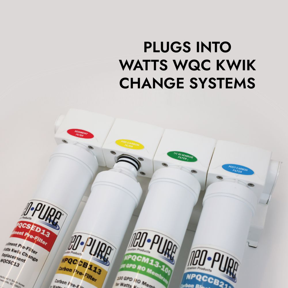Neo-Pure Kwik Change 13" Carbon Block Pre-Filter Replacement For Watts WQCCC13