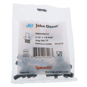 John Guest Stem Adapter BSPT - 5/16 x 1/8  BSPT