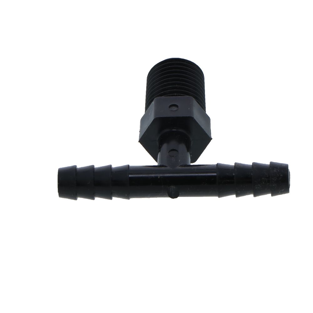 Barb Tee x Male Branch - 1/4 ID x 1/4 MNPT