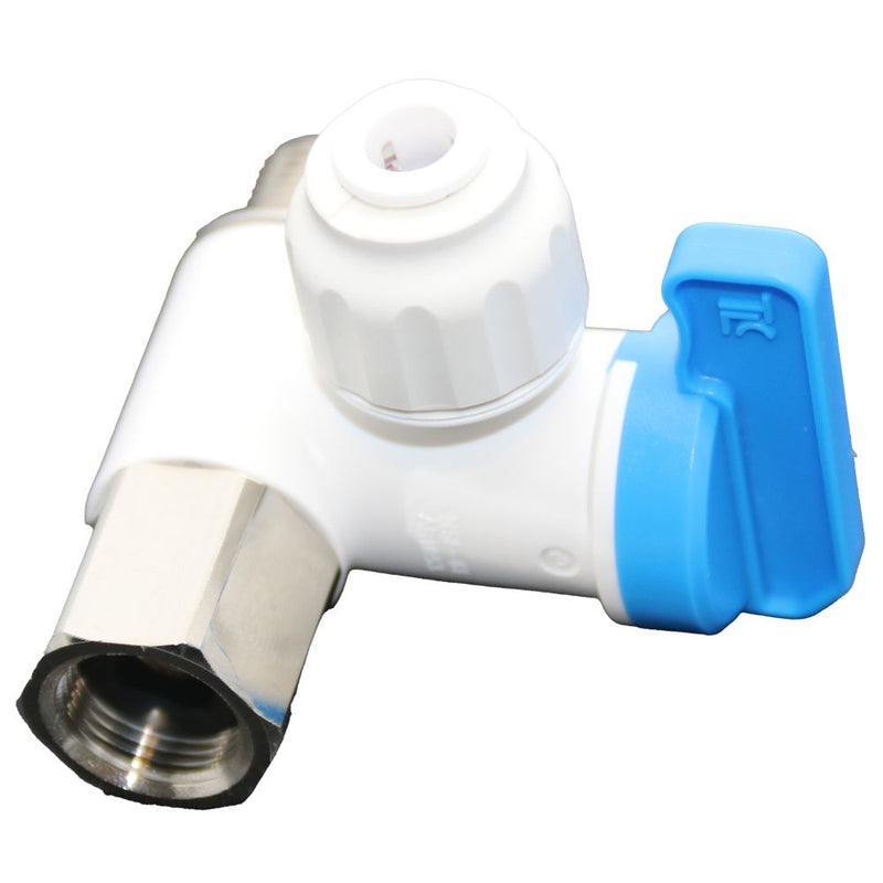NeoFit - Polypropylene Natural White Stop Valve Adapter 1/4" OD x 3/8" Comp Thread