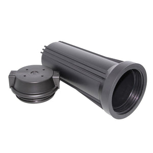 10" Neo-Pure SlimLine Flat Cap Housing NSF Black Cap/Black Sump 1/2" No Pressure Relief