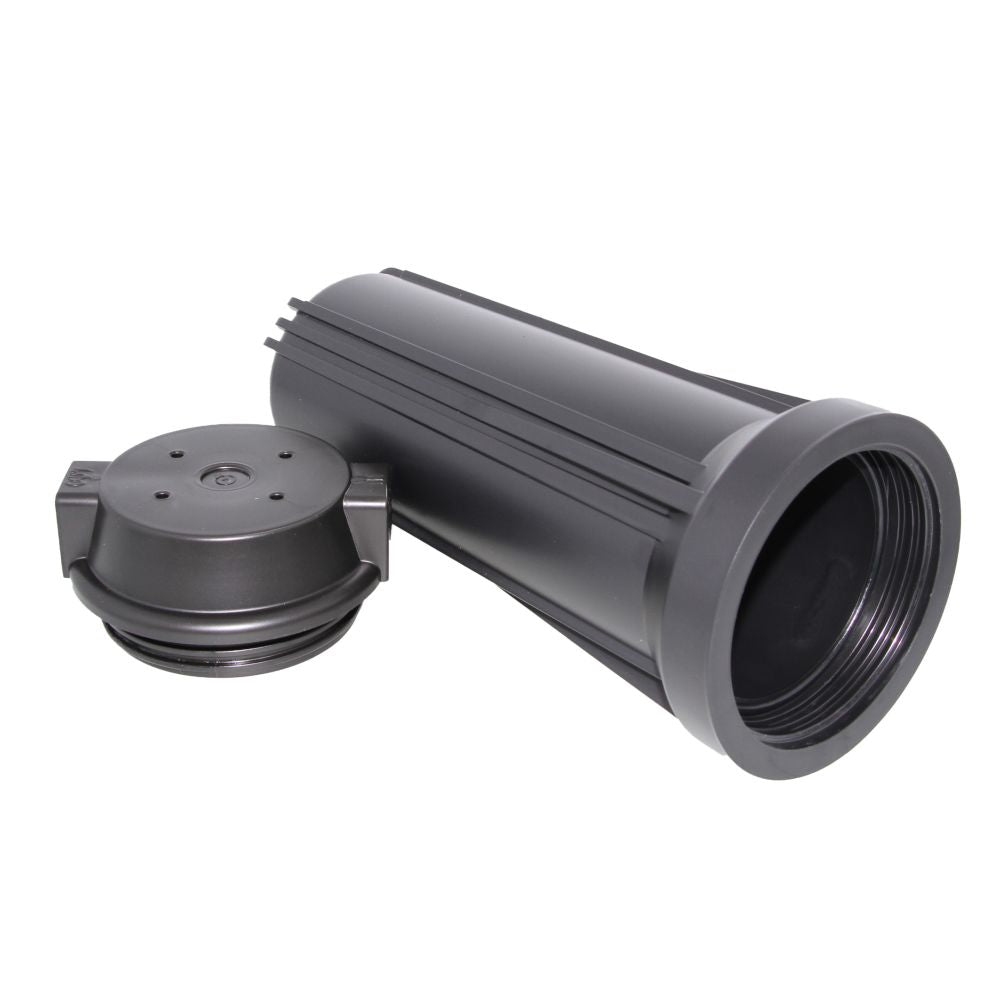 10" Neo-Pure SlimLine Flat Cap Housing NSF Black Cap/Black Sump 3/8" No Pressure Relief