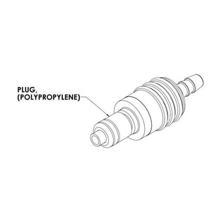 LinkTech 20PPV Inline Plug, Valved, 1/8" HB Almond Color
