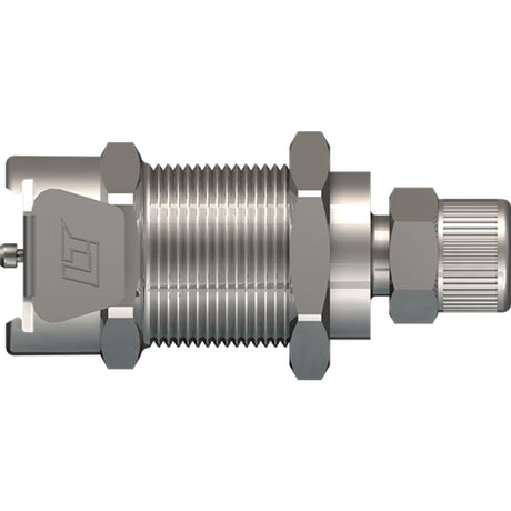 LinkTech 40CB Series Panel Mt. Female, Non-valved, 1/4" PTF, Chrome Brass