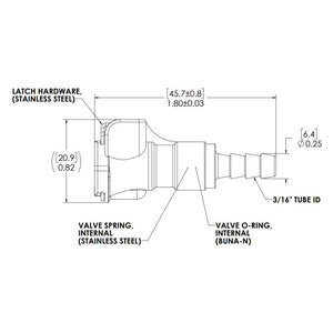 LinkTech 20AC IL Socket, Valved, 3/16" HB