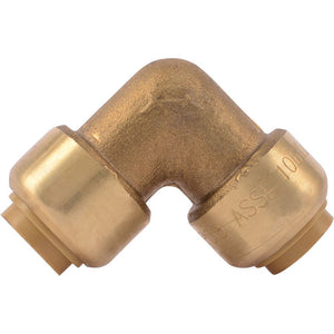 SharkBite® U246LF Lead-Free Brass Push-to-Connect 90-Degree Elbow - 3/8" x 3/8"
