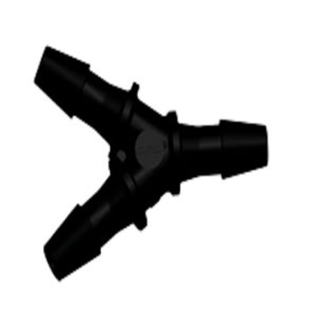 HY431 Y Fitting Black Nylon 1/8 HB X 1/8 HB X 1/8 HB