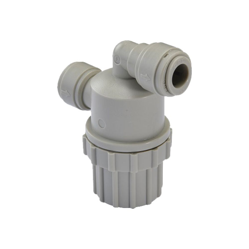 NeoFit - Acetal Gray Filter Strainer 3/8" OD Tube x 3/8" Push-in 100 mesh [150 mic]