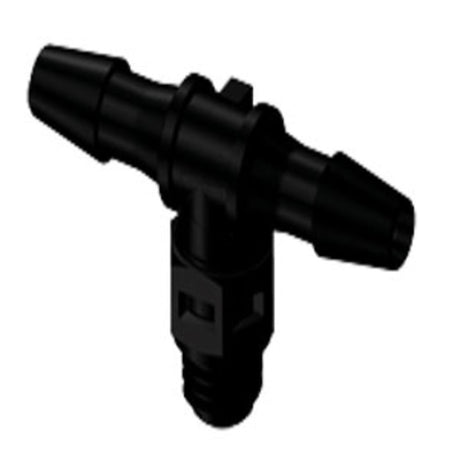 MT431 Tee Fitting Black Nylon Tapered 10-32 X 1/8 HB X 1/8 HB