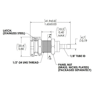 LinkTech PANEL MT SOCKET NV 1/8HB MOLDED WHITE
