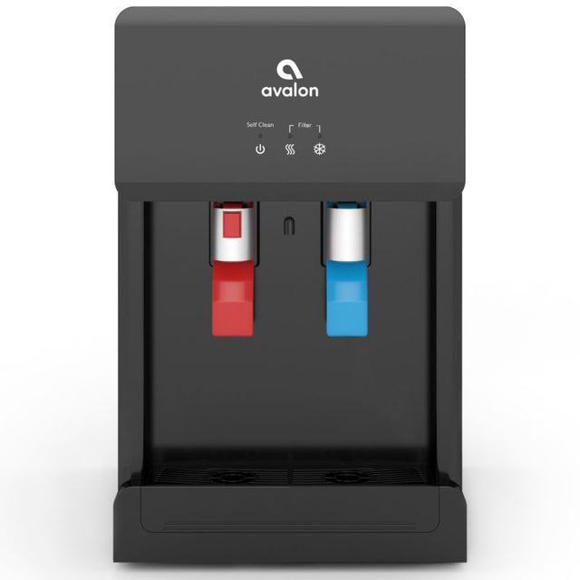 Avalon Countertop Self Cleaning Bottleless Water Cooler Water Dispenser - Hot & Cold Water, NSF Certified Filter- UL/Energy Star Approved- Black