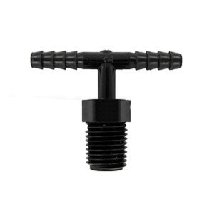 Barb Tee x Male Branch - 1/4 ID x 1/4 MNPT