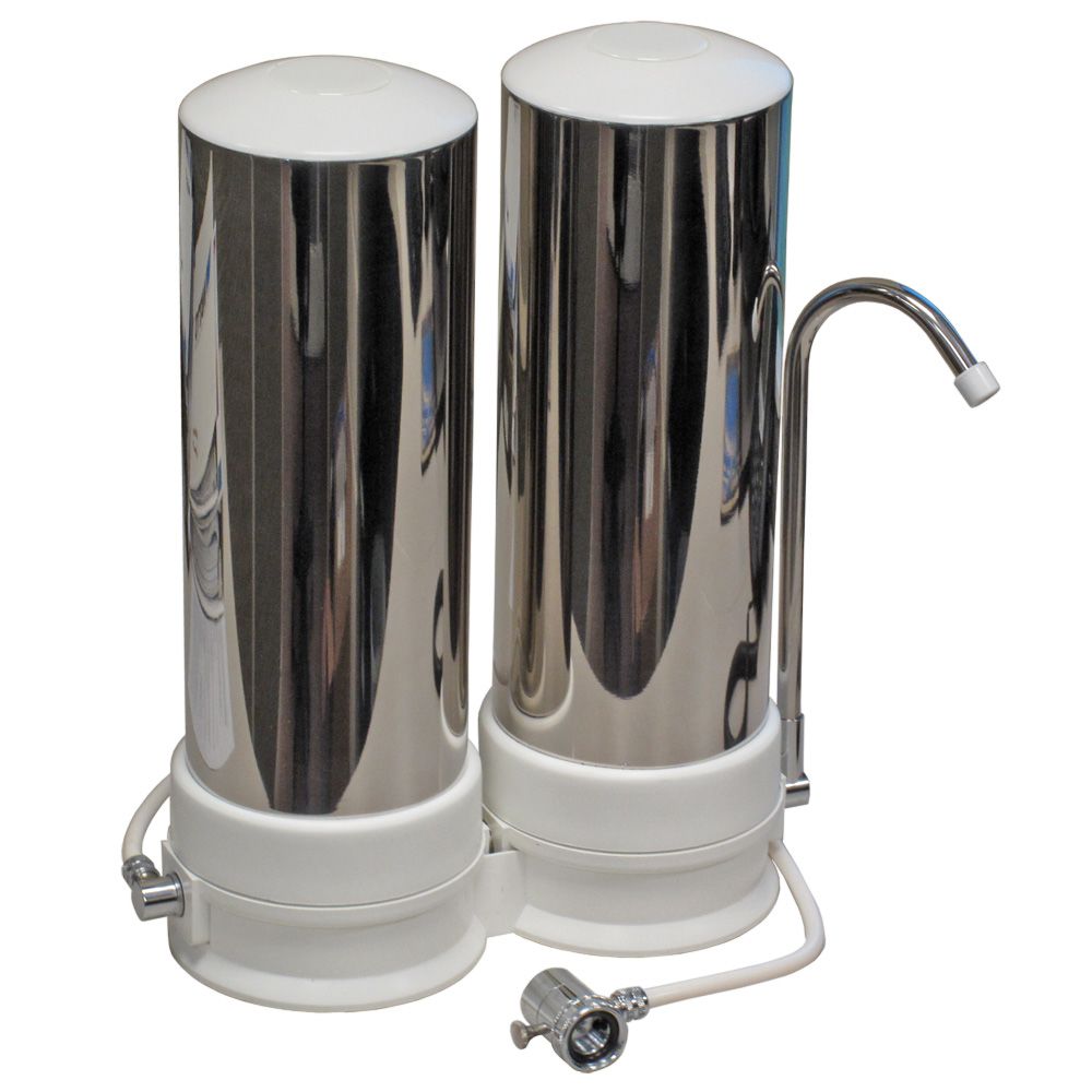 QMP603S Stainless Steel Double Countertop Water Filter System,New Products : American Fashion Style Bags On Sale