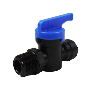 NeoFit - Polypropylene Black Male Ball Valve 3/8" x 3/8" NPTF