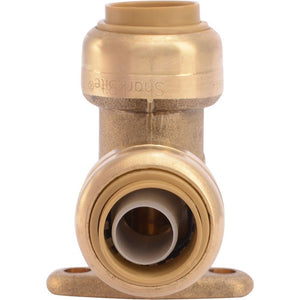 SharkBite® U249LF Lead-Free Brass Push-to-Connect Drop-Ear Elbow - 1/2" x 1/2"