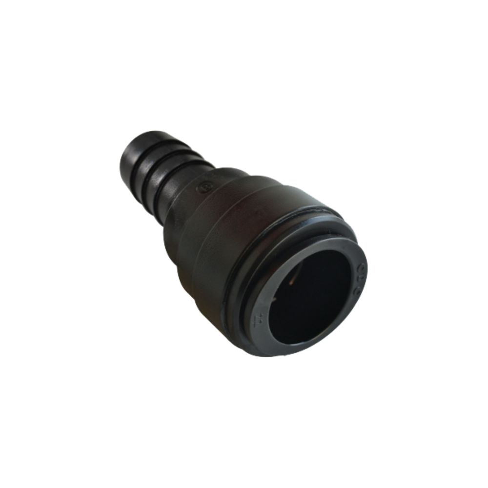NeoFit - Acetal Black Barb Connector 15mm Tube x 1/2" barb