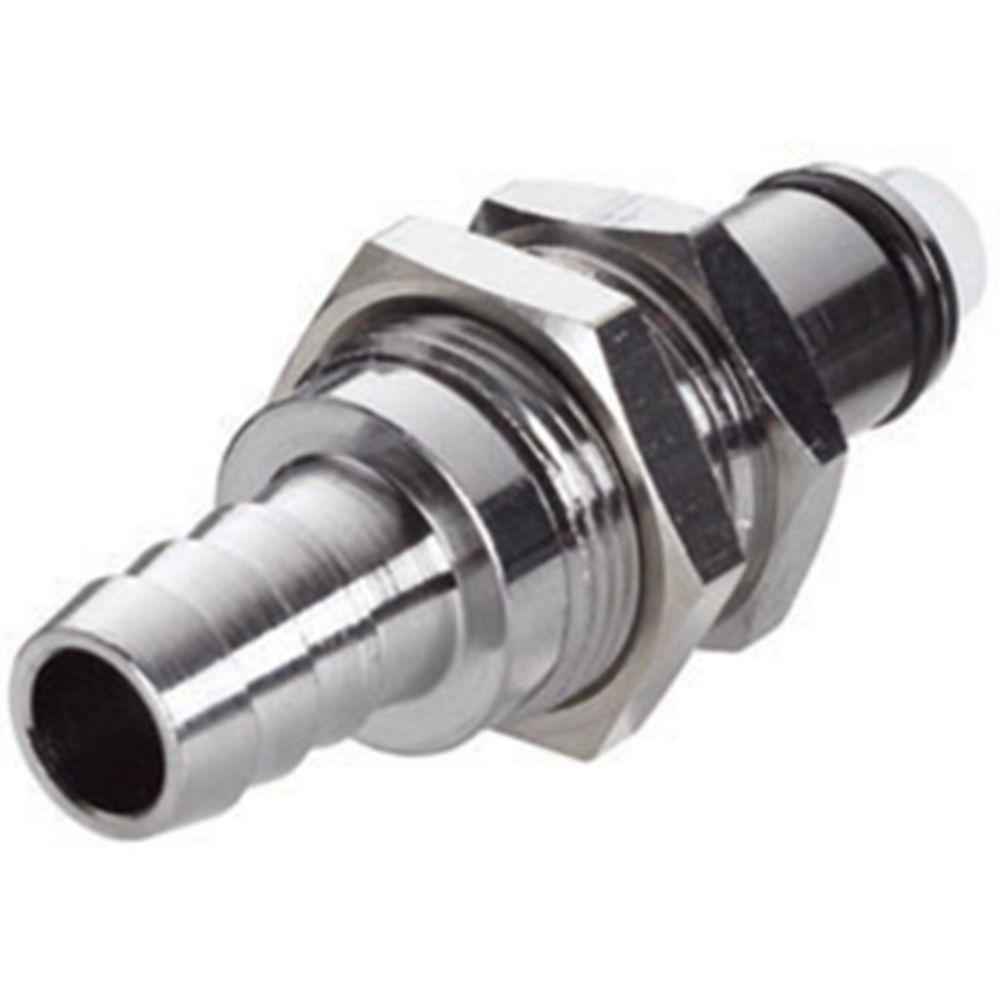 73200 NSF Valved Panel Mount Hose Barb Coupling Insert 3/8 ID Barb