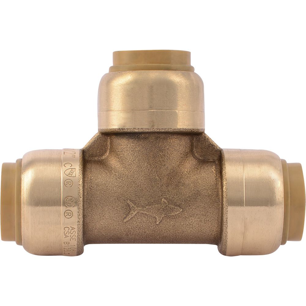 SharkBite® U362LF Lead-Free Brass Push-to-Connect Tee - 1/2" x 1/2" x 1/2"