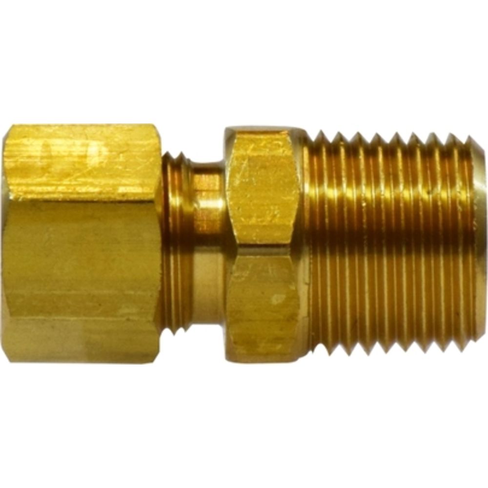 Brass 3/8" X 3/4" Compression X MIP Adapter