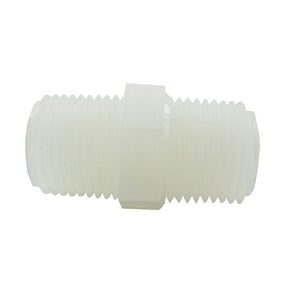 Nipple Hex - 1/4" MPT Natural Nylon