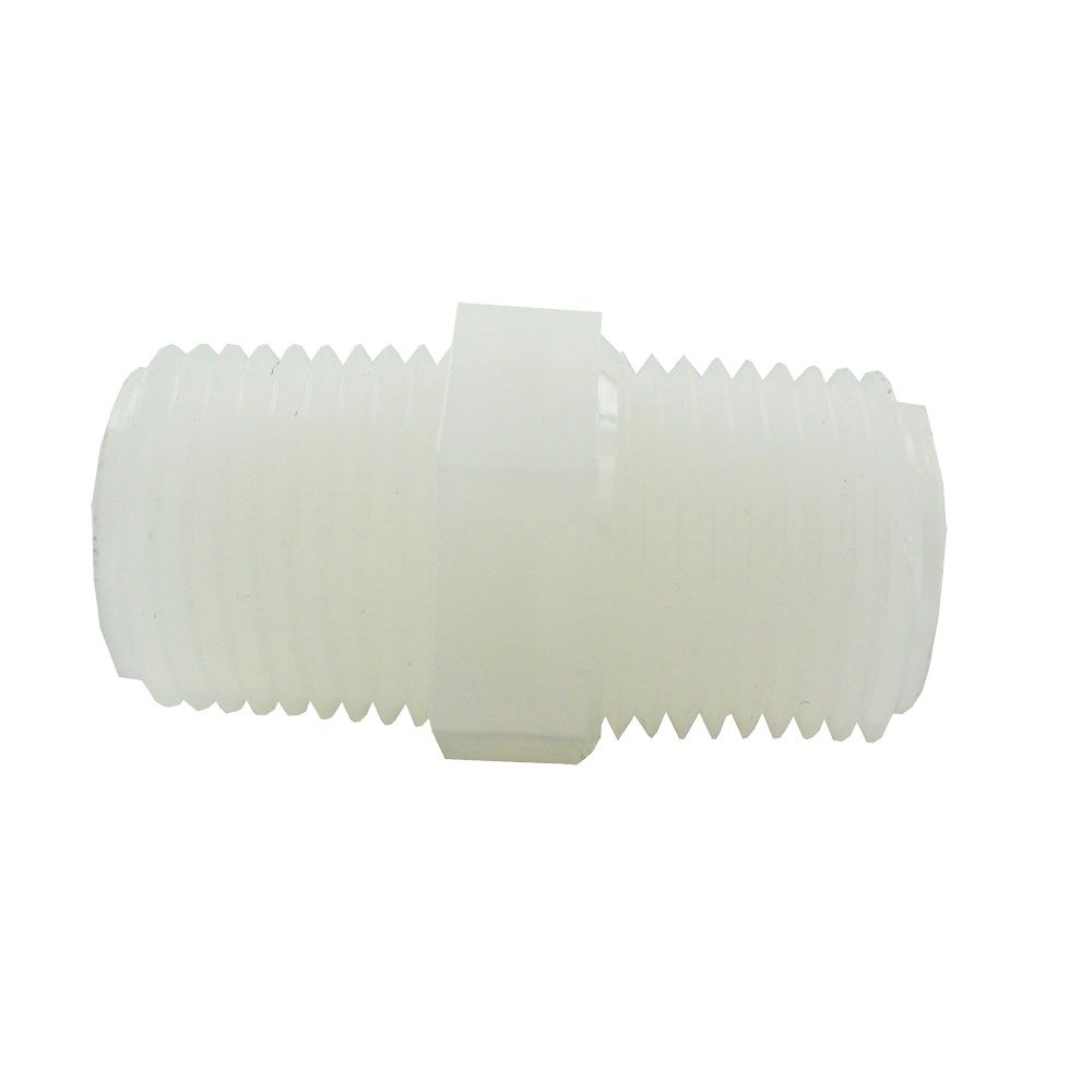 Nipple Hex - 3/4" MPT Natural Nylon