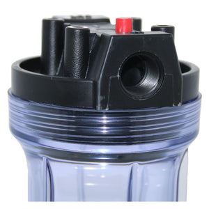 Pentek 150435 10" Standard Water Filter Housing Black/Clear w/ PR - 3/4" FPT