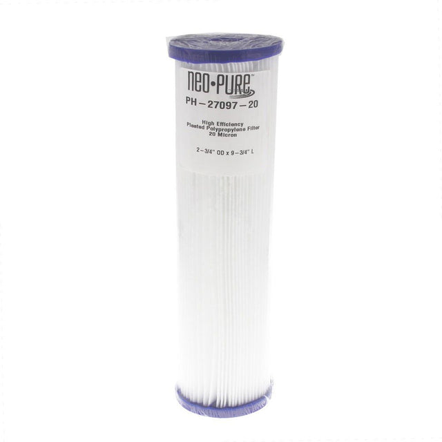 Neo-Pure PH-27097-20 9-3/4" High Efficiency Pleated Filter 20 micron