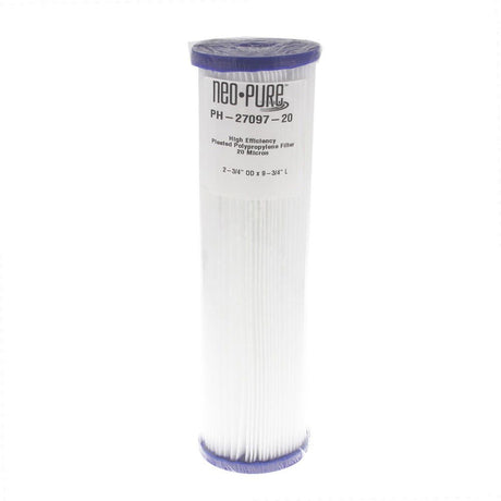 Neo-Pure PH-27097-20 9-3/4" High Efficiency Pleated Filter 20 micron