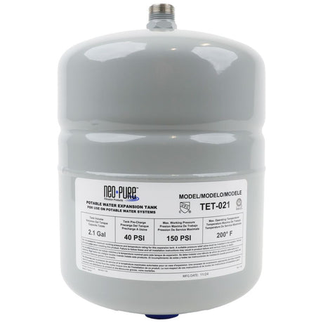 Neo-Pure Thermal Expansion Tank 2.1 gal  3/4 MNPT OPEN BOX
