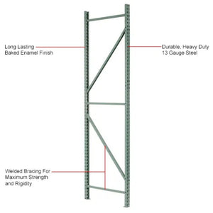 Upright Tear Drop 42" x 24' x 3"x 3", Green - Weight Capacity 30700 lbs - Used Condition