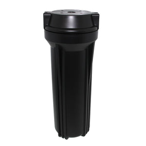 10" Neo-Pure SlimLine Flat Cap Housing NSF Black Cap/Black Sump - 1/4" No Pressure Relief