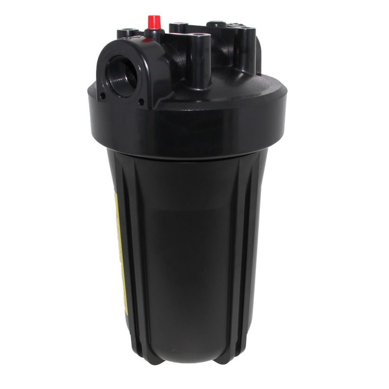 10" Neo-Pure Big Flow Filter Housing Black Cap/Black Sump with Pressure Relief 1"