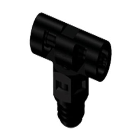 MT231 Tee Fitting Black Nylon Tapered 10-32 X 1/16 HB X 1/16 HB