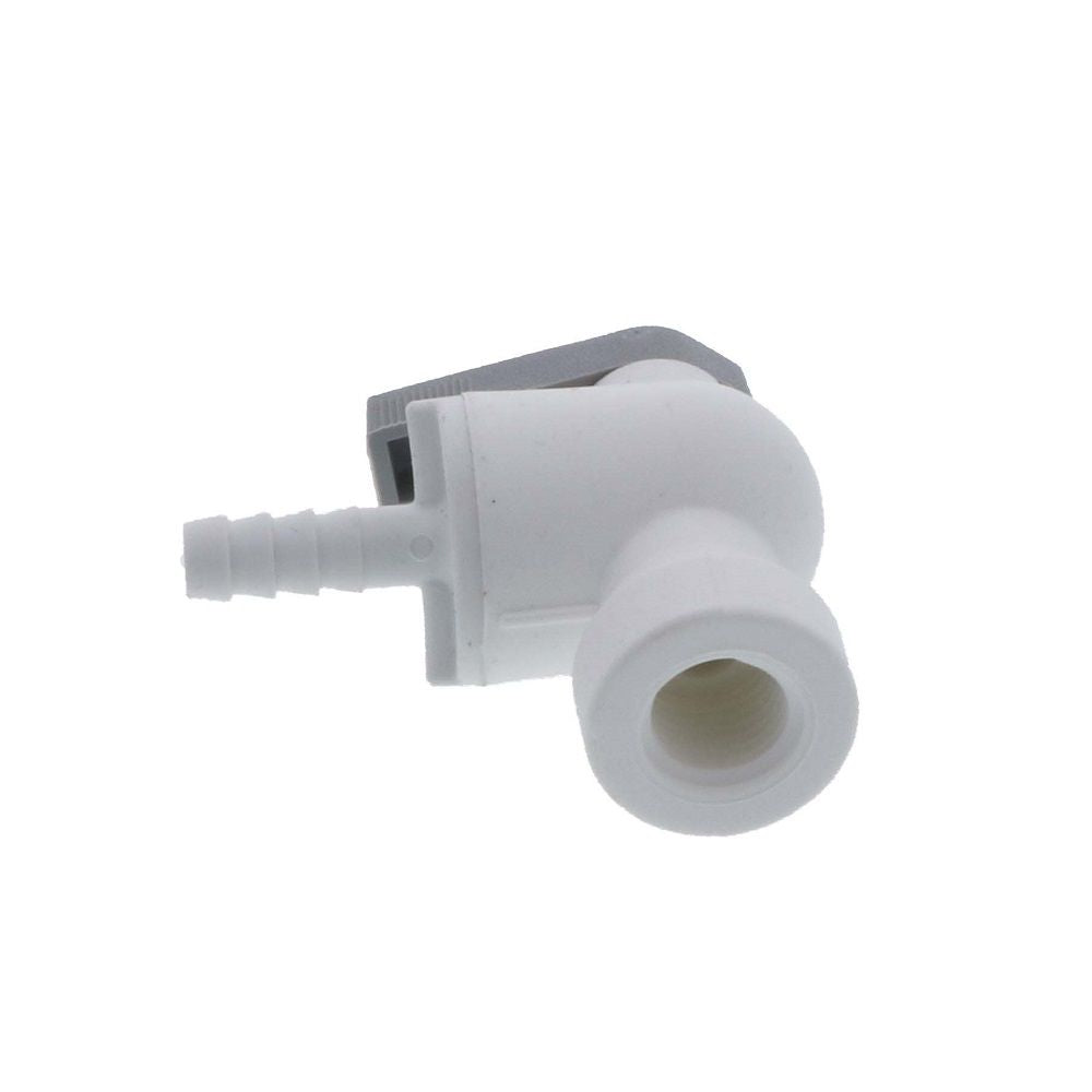 Parker Liquifit Par-Barb Valve Female Elbow - 1/4 ID Barb x 1/4 FPT
