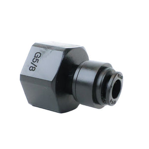 NeoFit - Acetal Natural Black Female Adapter 8mm[5/16"] tube x 5/8" BSP[P] - Cone Type