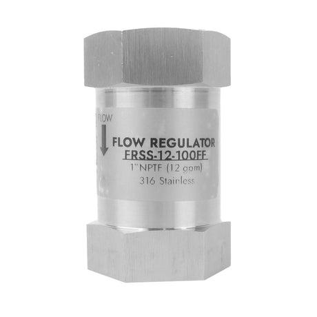 Neo-Pure Stainless Steel Flow Restrictor 12 GPM 316SS 1" FPT x FPT
