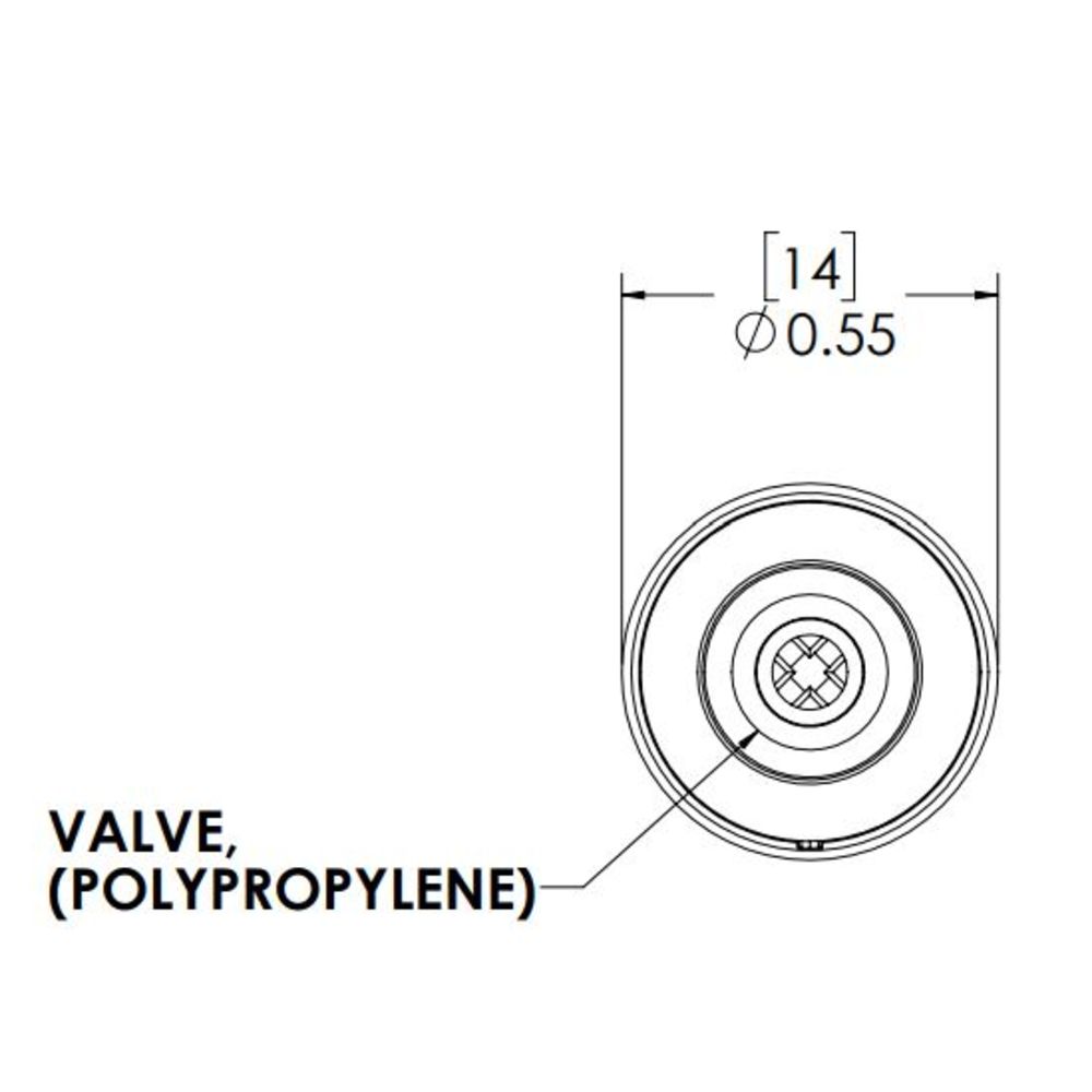 LinkTech 20PPV Inline Plug, Valved, 1/8" HB Almond Color