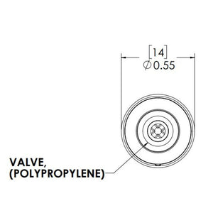 LinkTech 20PPV Inline Plug, Valved, 1/8" HB Almond Color