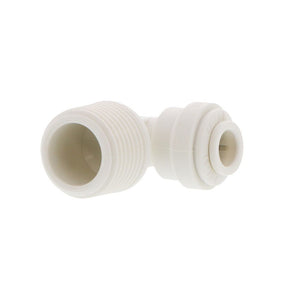 John Guest Fixed Elbow NPTF Polypro - 1/4 x 3/8 NPTF