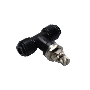 NeoFit - Acetal Black Flow Control Bulkhead 1/4" tube