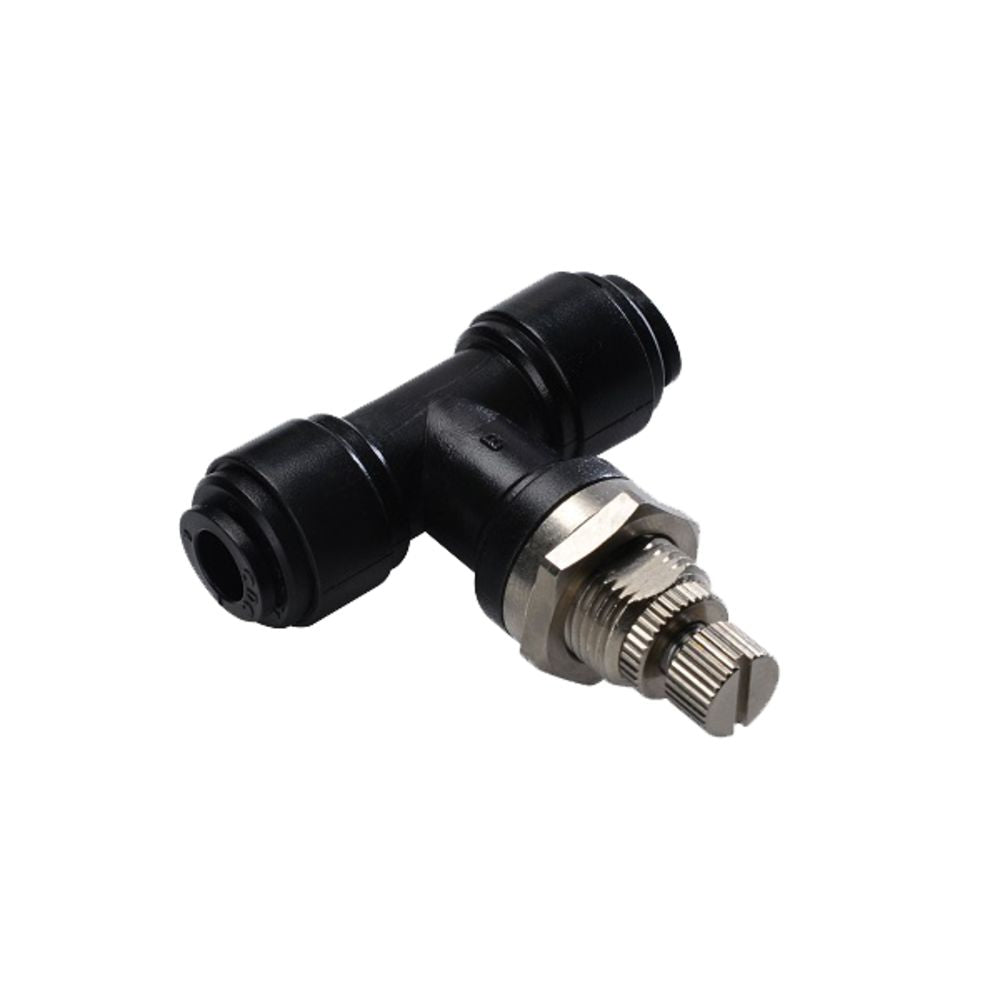NeoFit - Acetal Black Flow Control Bulkhead 1/4" tube