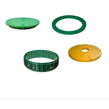 24x6 Inch Tuf-Tite FOUR PIECE Bundle - 24x6 riser, 24 inch flat lid, 24 inch ring adapter & 24 inch safety lid