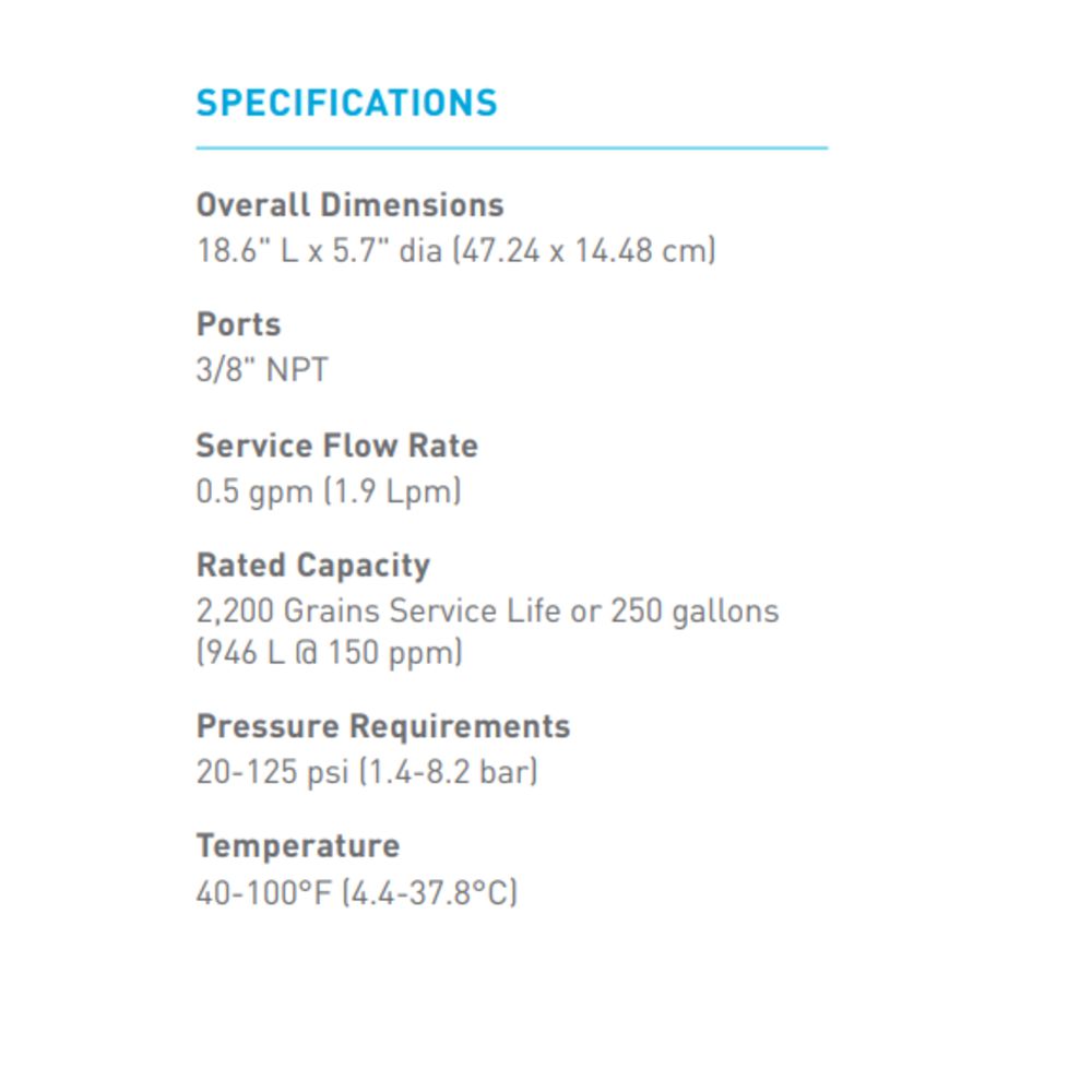Everpure 94-751-02 Shurflo LVPO-F4 Inline Carbon Block and Starter Kit w/Scale Control